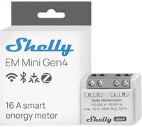 Shelly EM Mini Gen4Misuratore di Energia Smart 16A | WI-Fi+Bluet+Zigbee+Matt