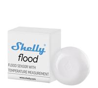 Shelly Flood, Rivelatore di perdite d'acqua Wi-Fi e Bluetooth, Misurazione della temperatura, Domotica, Allarmie intelligente con sensore, Compatible con Alexa e Google Home, App iOS Android