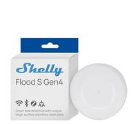 Shelly Flood S Gen4 - Rilevatore Smart Wi-Fi Bluetooth Zigbee Matter Allagamento, IP67, Piastre Sensore Acciaio Inox, Rilevamento Perdite e Pioggia, 3 Modalità Allarme, Buzzer, Home Assistant Alexa