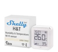 Shelly H&T Gen3 Avorio, Sensore Smart Wi-Fi di Temperatura e Umidità, Controllo e Monitoraggio da Remoto, Scene Intelligenti Termometro e Igrometro, Nessun Hub Richiesto, Alexa & Google Home