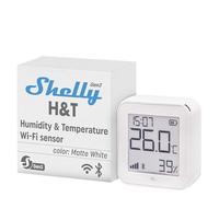 Shelly H&T Gen3 Bianco, Sensore Smart Wi-Fi di Temperatura e Umidità, Controllo e Monitoraggio da Remoto, Scene Intelligenti Termometro e Igrometro, Nessun Hub Richiesto, Alexa & Google Home