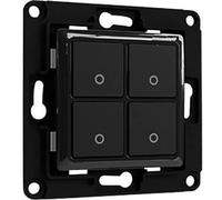 SHELLY WS4 B - Interruttore a parete Shelly, nero, a 4 vani