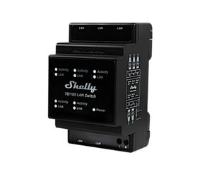 Shelly LAN Switch di rete su guida DIN 5 porte ethernet RJ45 10/100