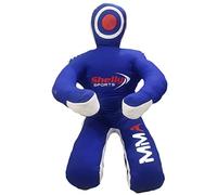 Shelly MMA Dummy Judo Grappling Dummy Punch Bag Brasiliano BJJ JIU Jitsu Posizione Seduta Manichino Wrestling Arti Marziali Boxe Karate Training Manichino - Tela - UNFILLED (Blu - Tela, 149,9 cm)