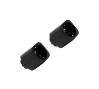Shelly Plug M Gen3 Nero - Presa Intelligente Wi-Fi & Matter (Tipo F), Misurazione Consumi, 13A, 3000W, Nessun Hub Richiesto, Timer, Riscaldamento, Luci, Alexa, Google Home, Apple HomeKit (2 Pezzi)