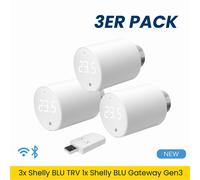 Shelly · Plug & Play · "TRV" · Termostato per radiatore · WLAN · Batteria