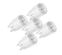 Shelly Plug S Gen3 Bianco - Presa Intelligente Wi-Fi (Tipo F), Misurazione Consumi, 12A, 2500W, Matter, Nessun Hub Richiesto, Timer, Riscaldamento, Luci, Alexa, Google Home, Apple HomeKit (5 Pezzi)