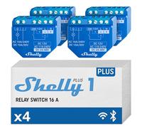Shelly Plus 1 interruttore WiFi, confezione da 4 pezzi