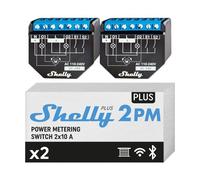 Shelly Plus 2PM DOUBLE PACK - Smart Relay 16A AC/DC WiFi/BT + PM