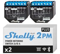 Shelly Plus 2PM DOUBLE PACK - Smart Relay 16A AC/DC WiFi