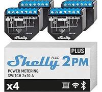 Shelly Plus 2PM - FOUR PACK Smart Relay Tapparelle 16A AC/DC WiFi + PM