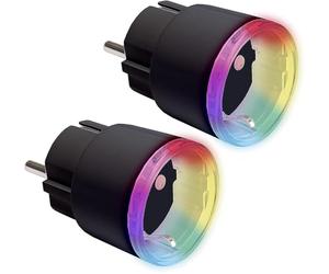 Shelly Plus Plug S, confezione doppia, presa intelligente, funziona con Alexa & Google Home, programmabile con controllo vocale, Bluetooth; dispositivo Wi-Fi per l'automazione dei dispositivi, nero
