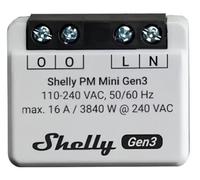 Shelly Plus PM Mini Gen 3, interruttore smart Wi-Fi, Bluetooth | Misuratore di potenza intelligente con fattore di forma ridotto, monitoraggio remoto dei consumi. Controllo da app.