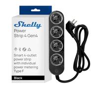 Shelly Power Strip 4 Gen4 Nero - Ciabatta Smart Matter & Wi-Fi 4 Prese