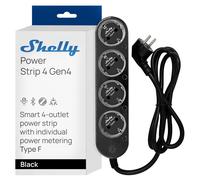 Shelly Power Strip 4 Gen4 Nero Ciabatta Smart Matter & Wi Fi 4 Prese