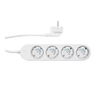 Shelly Power Strip 4 Gen4 - Ciabatta smart con 4 prese indipendenti, monitoraggio consumi e supporto Matter Bianco