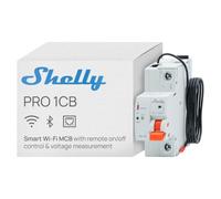 Shelly Pro 1CB C10A - Interruttore Automatico Smart 1-Polo Miniaturizzato MCB con Wi-Fi Bluetooth ed Ethernet, Protezione Sovratensione Sottotensione, 10A Curva C 6kA, Guida DIN, Alexa Google Home