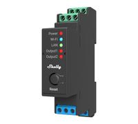 Shelly Pro 2 25A AC Interruttore relè Smart su guida DIN 2 canali contatto pulito LAN WiFi Bluetooth