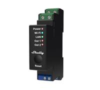 Shelly Pro 2PM 25A AC Interruttore relè Smart su guida DIN 2 canalI monitoraggio consumi LAN WiFi Bluetooth