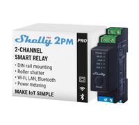 Shelly Pro 2PM Wi Fi & LAN Interruttore Intelligente Relé Bifase 2 Canali 25А