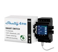 Shelly Pro 4PM Wi-Fi, Lan & Bluetooth 4 Canale Relè Interruttore, 3800235268049