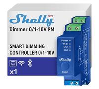 Shelly Pro Dimmer 0/1-10V PM, Regolatore Smart Wi-Fi & LAN per Dimmerazione e Intensità Luminosa, Monitoraggio dei Consumi, Programmazione Intelligente, Modalità Notte, Nessun Hub Richiesto