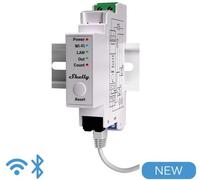 Shelly Pro EM - 50A - Misuratore di energia Wi-Fi con controllo del contattore per barra din incluse 2 pinze amperometriche 50