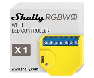 Shelly RGBW2, Modulo Controller per Strisce LED, RVB, RGBW Dimmerabile, Controllo vocale Alexa, Google Home, App iOS, Android, Nessun Hub Richiesto