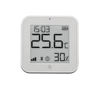 Shelly BLU H&T ZB Bianco - Sensore Smart Temperatura e Umidità, Bluetooth & Zigbee, Display E-Paper, Orologio digitale, Monitoraggio Clima, Automazione HVAC, Ultracompatto, Gateway Richiesto