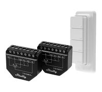 SHELLY Shutter x2 + BLU RC Button4 Pack 2x Moduł plus pilot czeroprzyciskowy