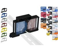 Shelly - Supporto per guida "Dual" per 18 Shellys: 1 Gen3,1PM Gen3,2PM Gen3,i4 Gen3,Plus 1,Plus 1PM,Plus 2PM,Plus i4,Plus 0-10V Dimm,Wave 1,Wave 1PM,Wave 2PM,Wave Shutter,Wave i4 (Black Prime)