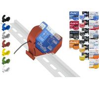 Shelly - Supporto per guida "Mini" per 18 Shellys: 1 Gen3,1PM Gen3,2PM Gen3,i4 Gen3,Plus 1,Plus 1PM,Plus 2PM,Plus i4,Plus 0-10V Dimm,Wave 1,Wave 1PM,Wave 2PM,Wave Shutter,Wave i4 (rosso prime)