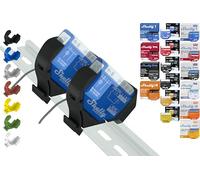 Shelly - Supporto per guida "Mini" per 18 Shellys: 1 Gen3,1PM Gen3,2PM Gen3,i4 Gen3,Plus 1,Plus 1PM,Plus 2PM,Plus i4,Plus 0-10V Dimm,Wave 1,Wave 1PM,Wave 2PM,Wave Shutter,Wave i4 (2x Black Prime)