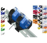 Shelly - Supporto per guida "Mini" per 18 Shellys: 1 Gen3,1PM Gen3,2PM Gen3,i4 Gen3,Plus 1,Plus 1PM,Plus 2PM,Plus i4,Plus 0-10V Dimm,Wave 1,Wave 1PM,Wave 2PM,Wave Shutter,Wave i4 (2x Black Prime)
