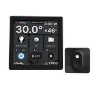 Shelly Wall Display + Sensore H&T - Pannello con Display touch nero