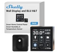 Shelly Wall Display + Sensore H&T - Pannello con Display touch nero