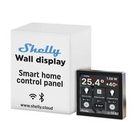 Shelly Wall Display - Nero, Panello di Controllo Centrale per Casa Intelligente, Interrutore della parete 5A, Domotica, Compatible con Alexa e Google Home, Controllo remoto App iOS Android