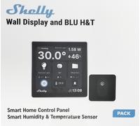 Shelly Wall Display + Sensore H&T - Pannello con Display touch nero