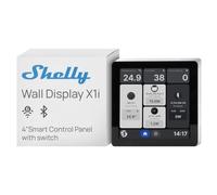Shelly Wall Display X1i Argento - Pannello di Controllo Smart con Touchscreen 4", Relè Integrato, Controllo Luci, Wi-Fi 6 & Bluetooth, Misurazione Consumi, Scene, Smart Home, Alexa & Google, Senza Hub
