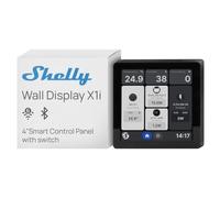 Shelly Wall Display X1i Nero - Pannello di Controllo Smart con Touchscreen 4", Relè Integrato, Controllo Luci, Wi-Fi 6 & Bluetooth, Misurazione Consumi, Scene, Smart Home, Alexa & Google, Senza Hub