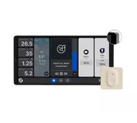 Shelly Wall Display X2 Argento + Blu H&T Avorio (Bundle), Pannello di Controllo Smart Wi-Fi per Casa, Termostato, Relè Integrato da 5A, Necessario Conduttore Neutro, Dati Ambientali, Alexa Google Home