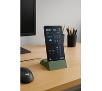 Shelly Wall Display X2 - Supporto verticale - collegamento diretto tramite USB-C (verde opaco)