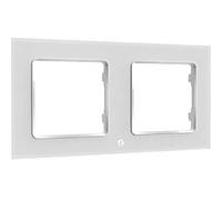 SHELLY WF2 W - Telaio per interruttore a parete Shelly, bianco, a 2 vani