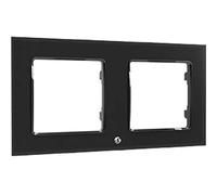 Shelly Wall Frame 2 per Wall Switch, Telaio Interruttore a 2 Supporti, Nero