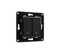 Shelly Wall Switch 2 - Pulsanti filari da parete 2 tasti nero con supp relay