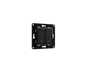Shelly Wall Switch 2 - Pulsanti filari da parete 2 tasti nero con supp relè