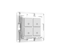 "Shelly Wall Switch 4 Tasti Bianco + Supporto Relè Inclusi, Compatibile Legrand"