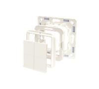 Shelly adattatore Busch-Jaeger per Shelly Blu Wall Switch 4 (non incluso) | Allineamento perfetto, installazione rapida, connessioni sicure e stabili.