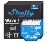 Shelly Wave 1, Z-Wave Interruttore Intelligente Relé - 1 Canale, 16А, Contatto Pulito, Controllo Remoto e Automazione, Porta del Garage, Hub Z-Wave Richiesto, SmartStart