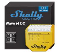 Shelly Wave i4 DC, Modulo di Controllo Remoto Z-Wave con 4 Ingressi, Domotica, Senza Fili, Azioni e Scene intelligenti, Basso Consumo Energetico, Gamma Wireless Estesa